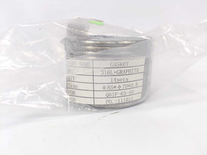 DN40 316L Graphite Spiral Wound Gasket 14 Pcs.