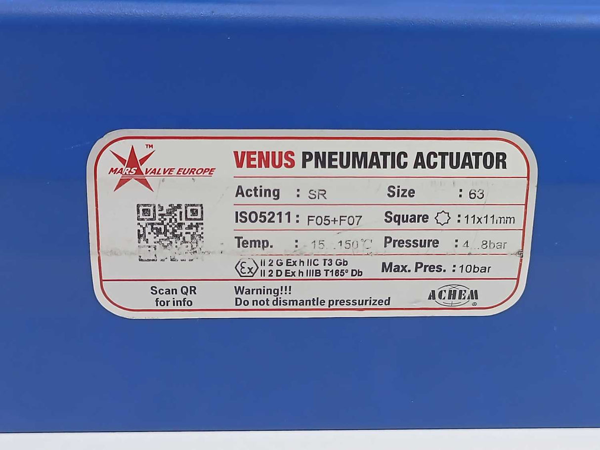 MODU / Mars Valve Europe SR-63 VENUS Pneumatic Acuator
