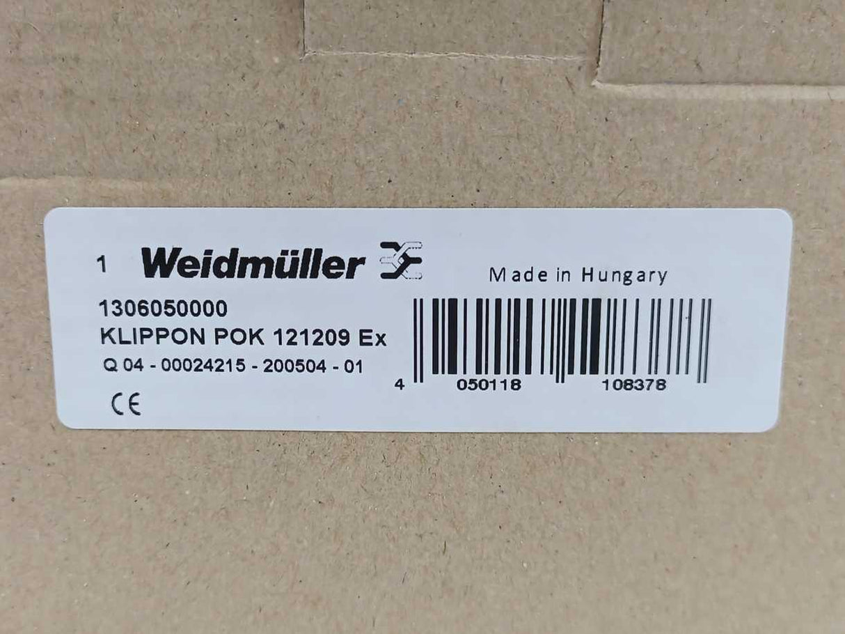 WEIDMULLER 1306050000 KLIPPON POK 121209 EX Container