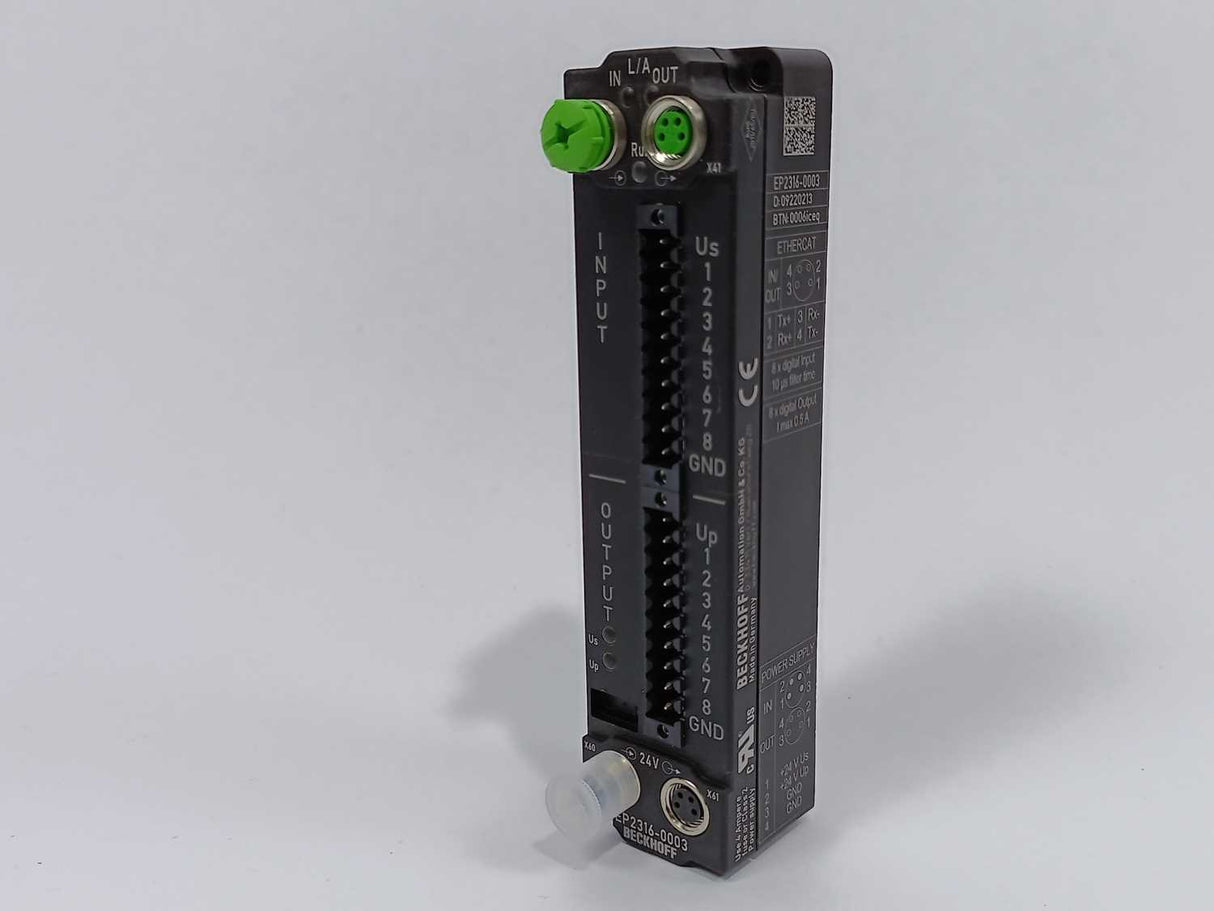 Beckhoff EP2316-0003 EtherCAT Box 8 Channel Input & 8 Channel Output Module