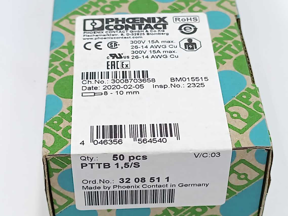 Phoenix Contact 3208511 PTTB 1,5/S - Double-level terminal block, 50 pcs