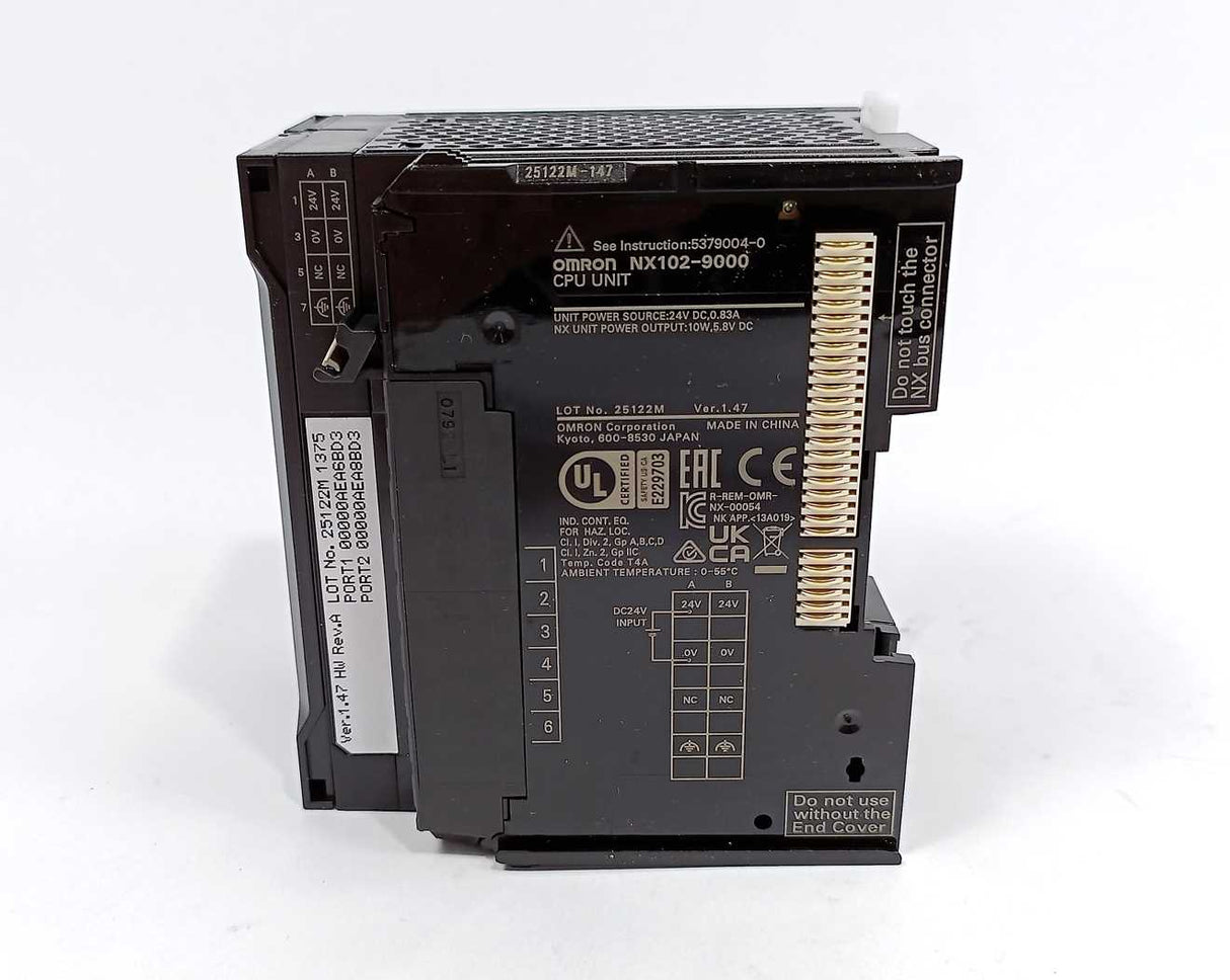 OMRON NX102-9000 CPU unit Rev. A, [24 MONTHS WARRANTY] New in box