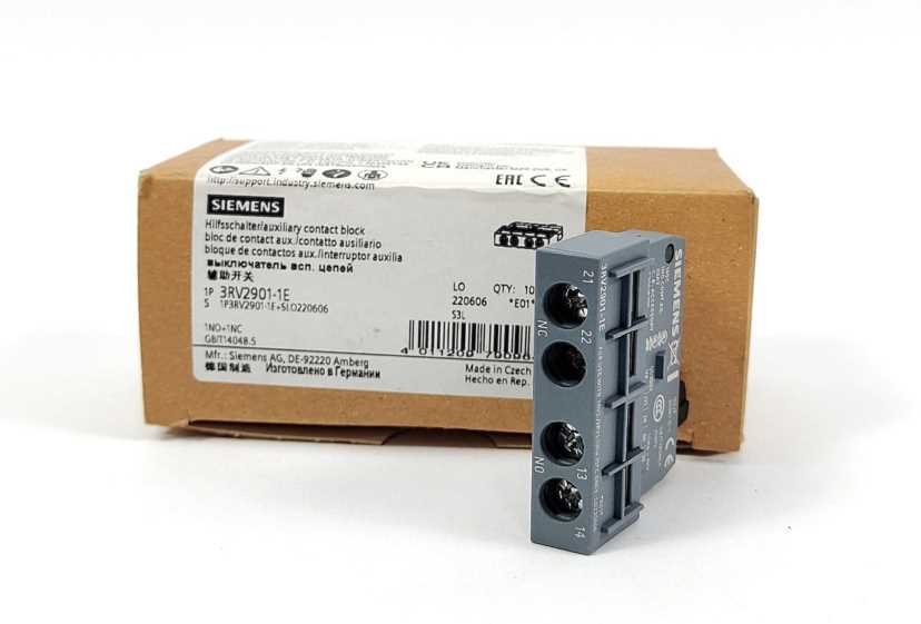 Siemens 3RV2901-1E Auxiliary Switch Transverse 8pcs