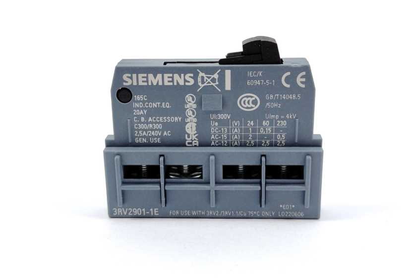 Siemens 3RV2901-1E Auxiliary Switch Transverse 8pcs