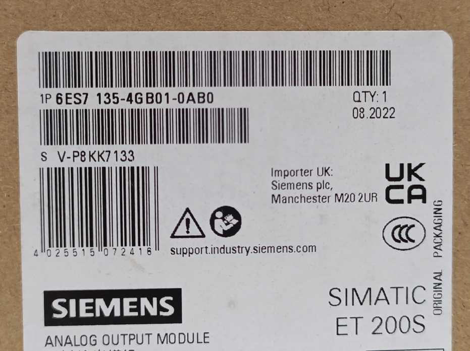Siemens 6ES7 135-4GB01-0AB0 Analog output module 2AO I ST