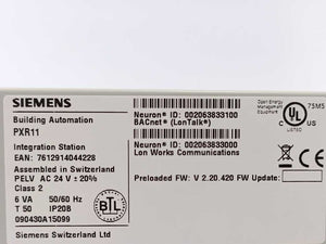 Siemens PXR11 Integration Station