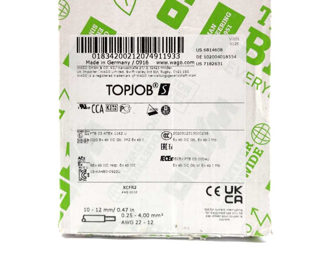 Wago 2002-1207 2-conductor ground terminal x50