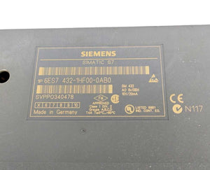Siemens 6ES7432-1HF00-0AB0 SIMATIC S7-400, analog output SM 432