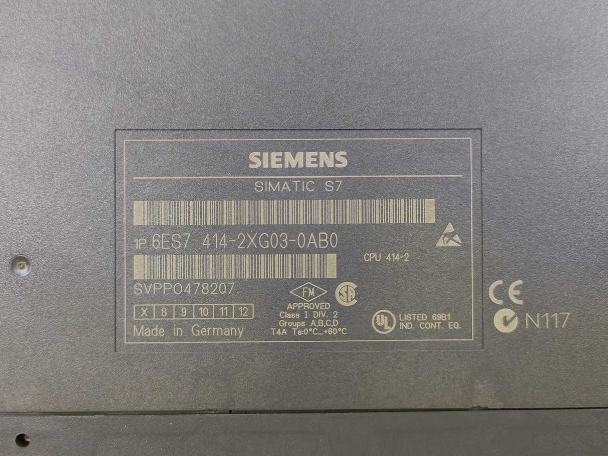 Siemens 6ES7414-2XG03-0AB0 SIMATIC S7-400 CPU