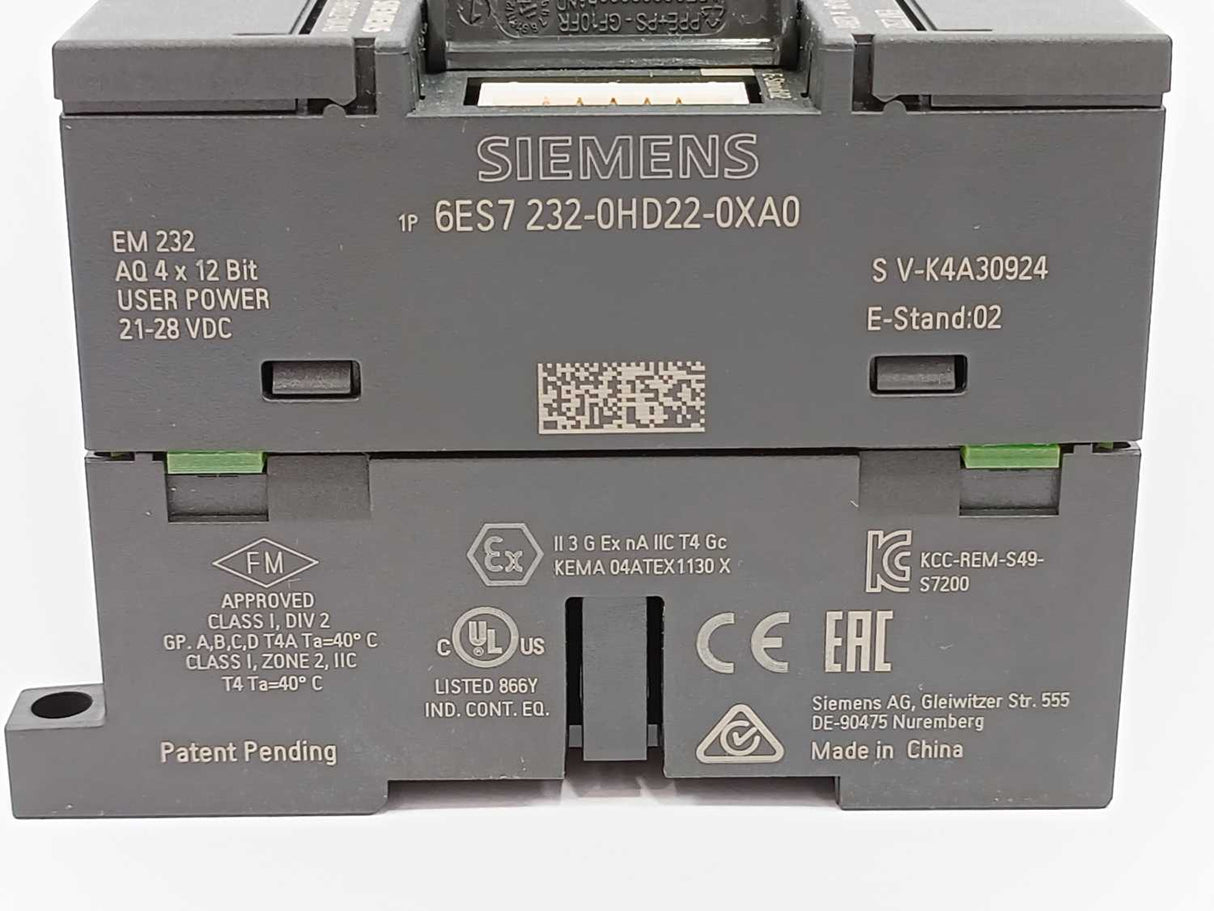 Siemens 6ES7232-0HD22-0XA0 SIMATIC S7-200, analog output module EM 232