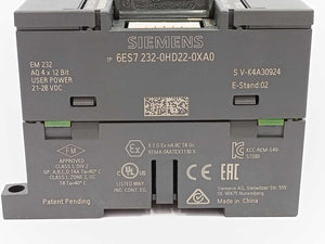 Siemens 6ES7232-0HD22-0XA0 SIMATIC S7-200, analog output module EM 232