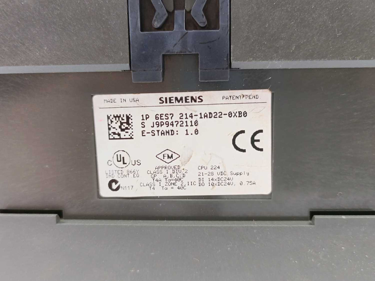 Siemens 6ES7214-1AD22-0XB0 SIMATIC S7-200, CPU 224