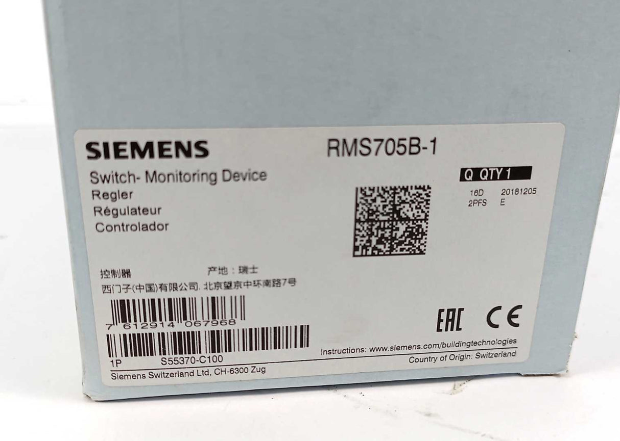 Siemens RMS705B-1 S55370-C100 Switching And Monitoring Device