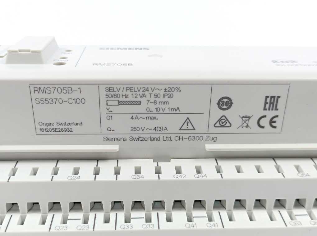 Siemens RMS705B-1 S55370-C100 Switching And Monitoring Device