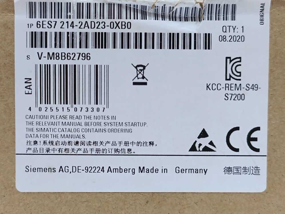 Siemens 6ES7214-2AD23-0XB0 SIMATIC S7-200 CPU 224XP Compact Unit