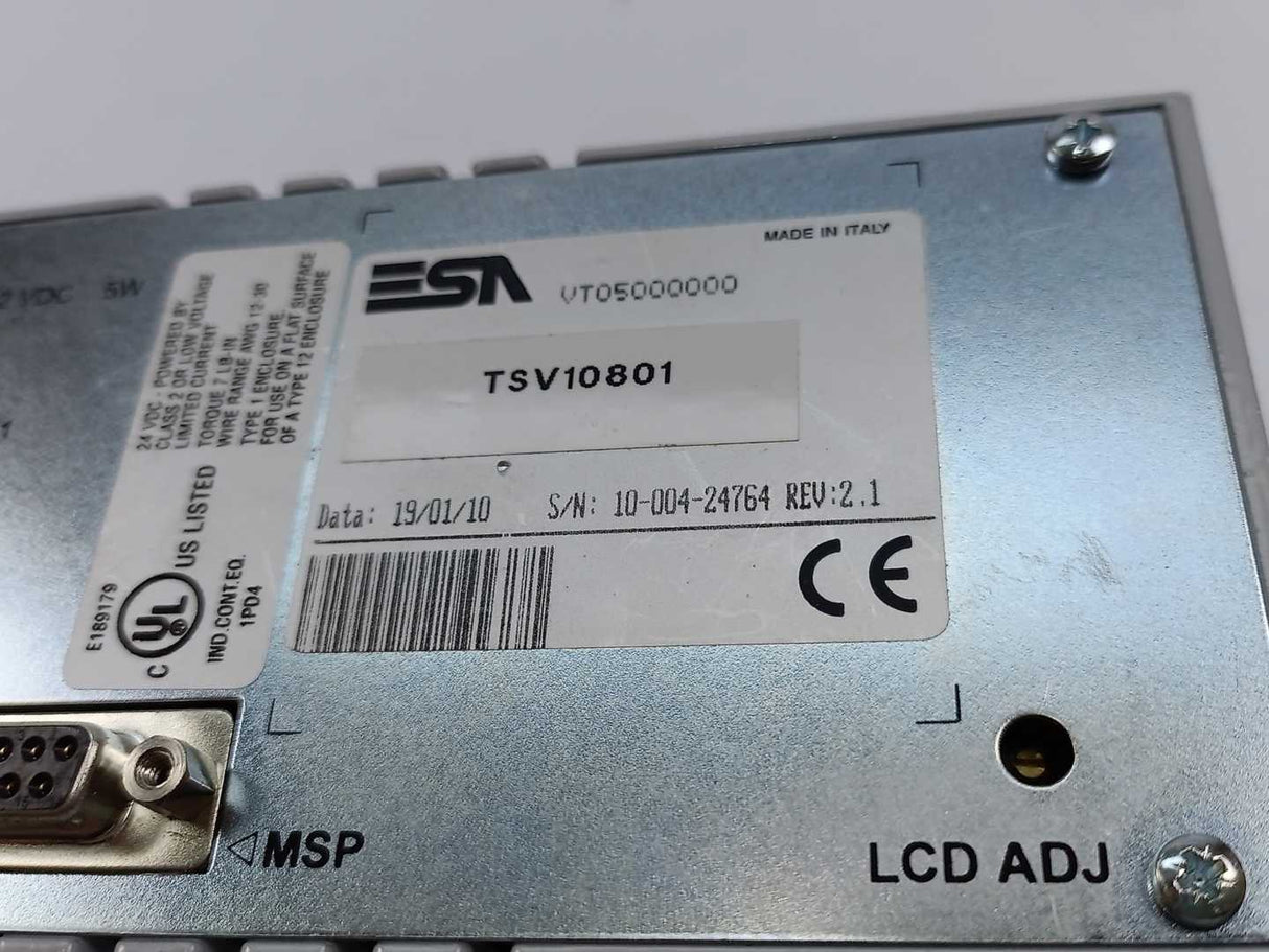 ESA VT05000000 VT50 Operator Panel