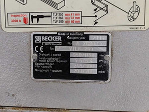 Becker VTLF250 Dry-running Rotary Vane Vacuum Pump