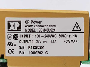 XP Power ECM40US24 P/N 1003792 Open Frame 24V, 1.7A, 40W