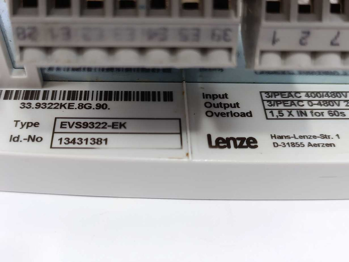 LENZE EVS9322-EK 13431381 Servo Drive