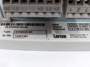 LENZE EVS9322-EK 13431381 Servo Drive