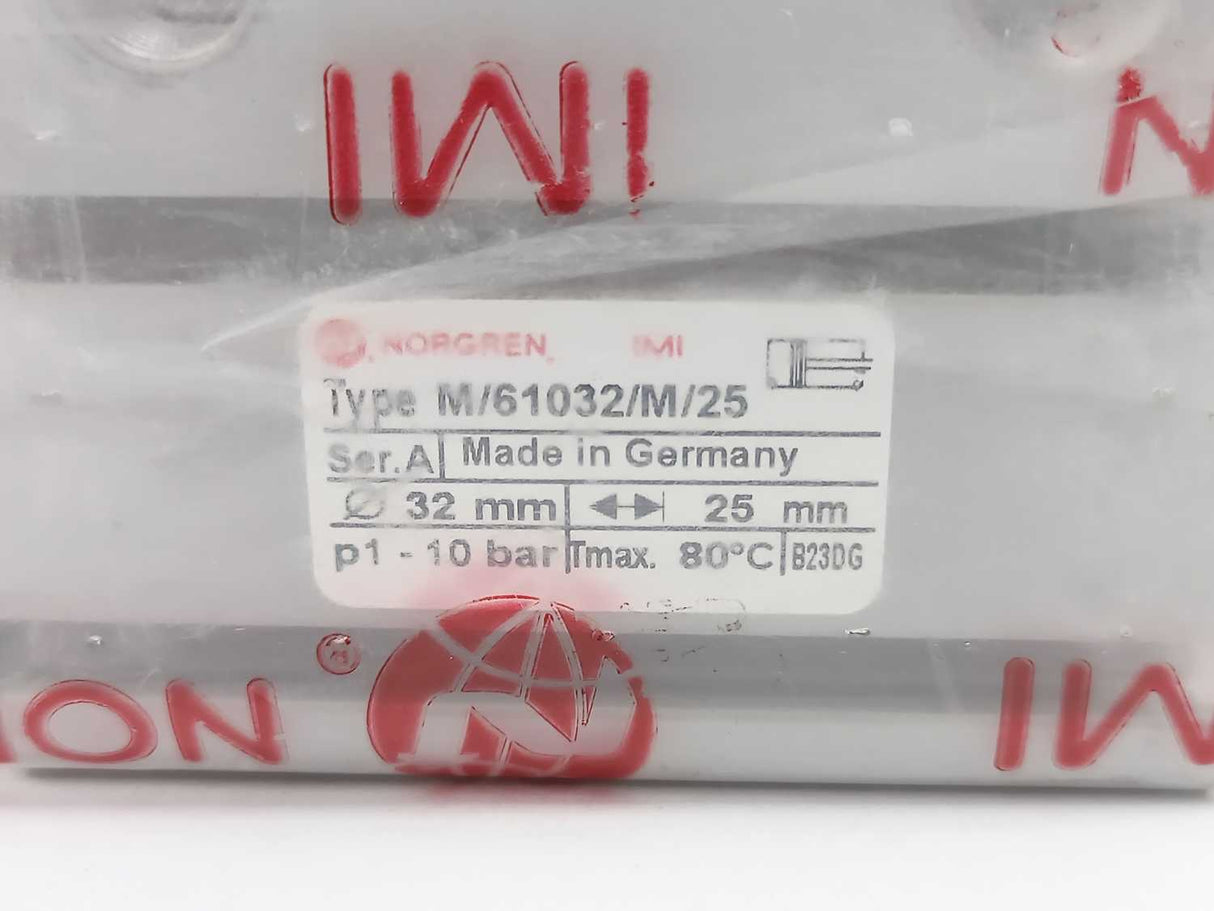IMI NORGREN M/61032/M/25 Double acting cylinder p1-10 bar
