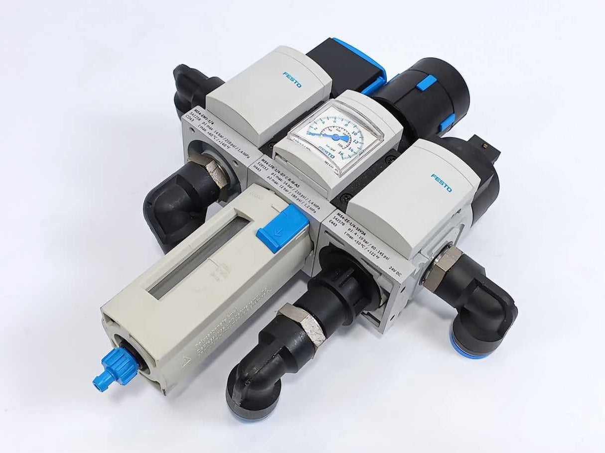 Festo 529152 MS4-LFR-1/4-D7-CRM-AS Filter Regulator w/ 541258 & 542578