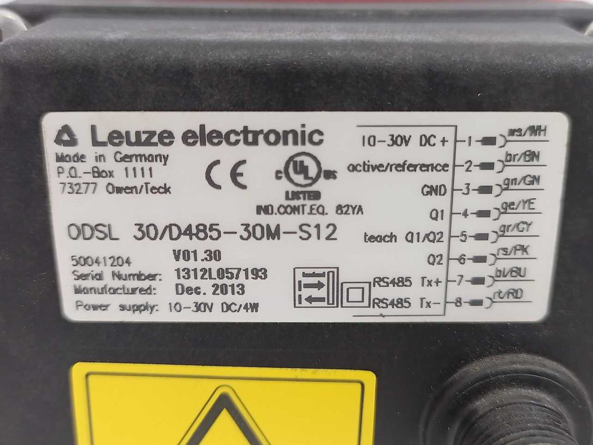 Leuze Electronic ODSL 30/D485-30M-S12 50041204 Optical Distance Sensor 655 nm