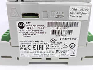 AB 2080-LC20-20QWB Ser. C Micro820 Controller
