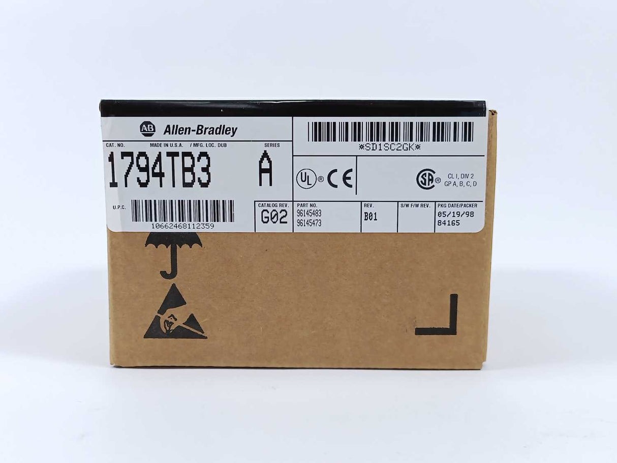 AB 1794-TB3 Ser. A Terminal Base 125V DC/AC 50/60Hz