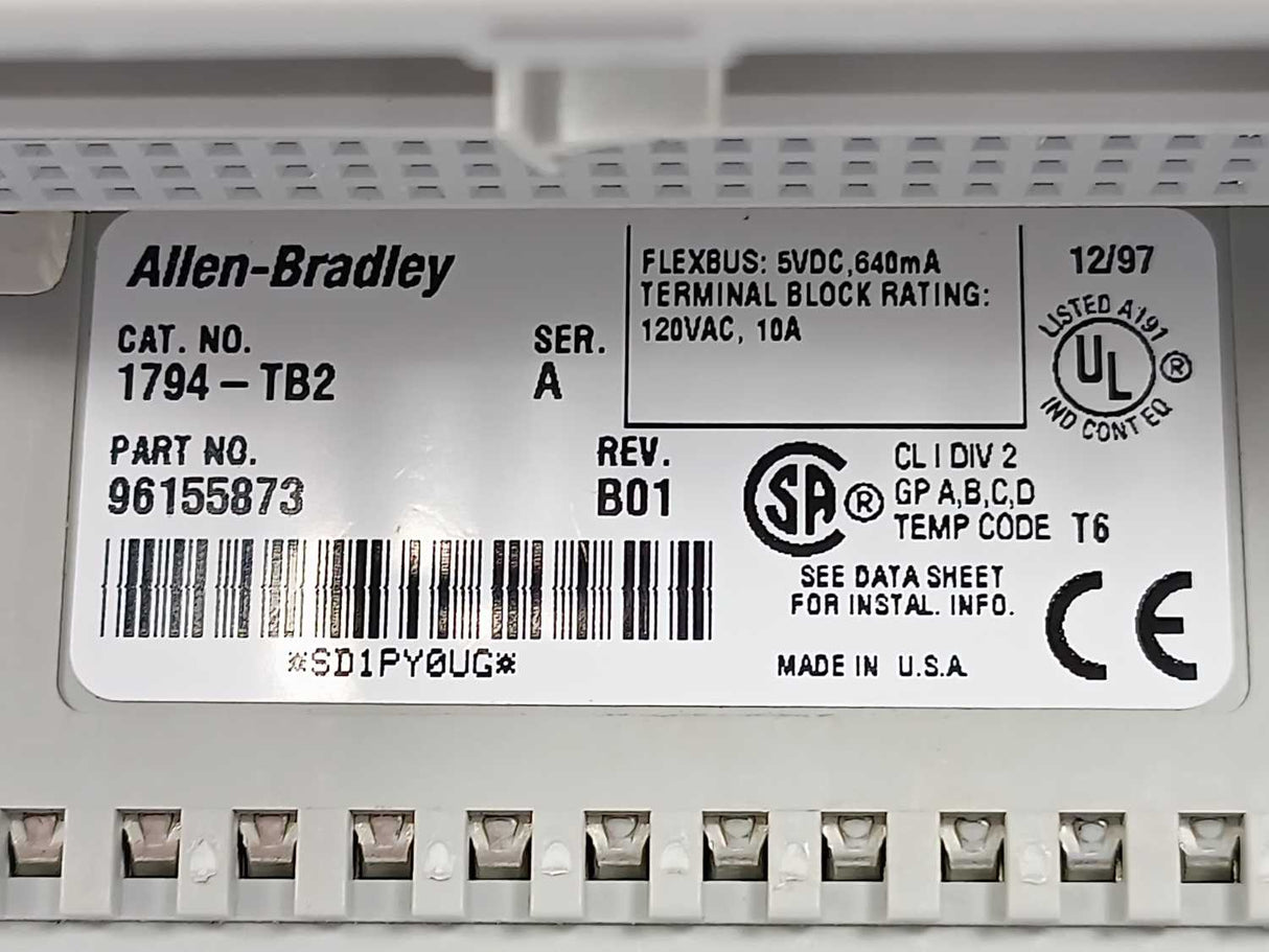 AB 1794-TB2 Ser. A Flex Terminal Base