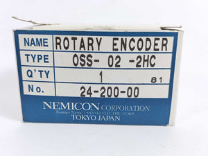Nemicon Corporation 0SS-02-2HC 200 P/R Resolution Rotary Encoder