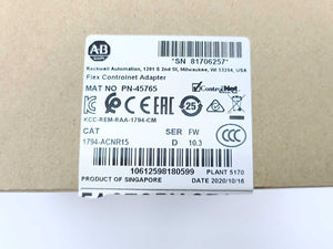 AB 1794-ACNR15 Ser. D FW 10.3 Flex Controlnet Adapter