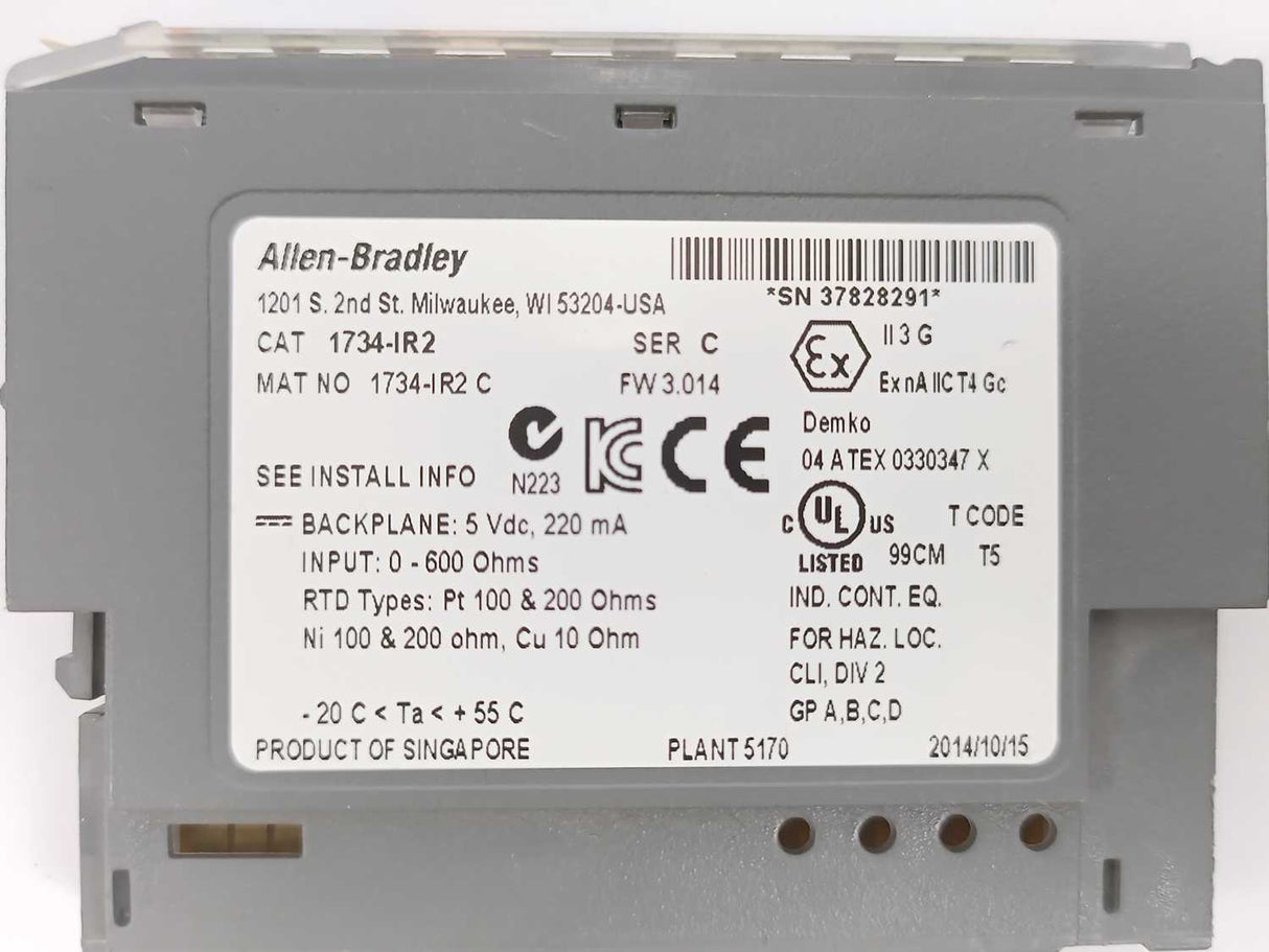 AB 1734-IR2 Point I/O 2 Point RTD Input Module Ser C