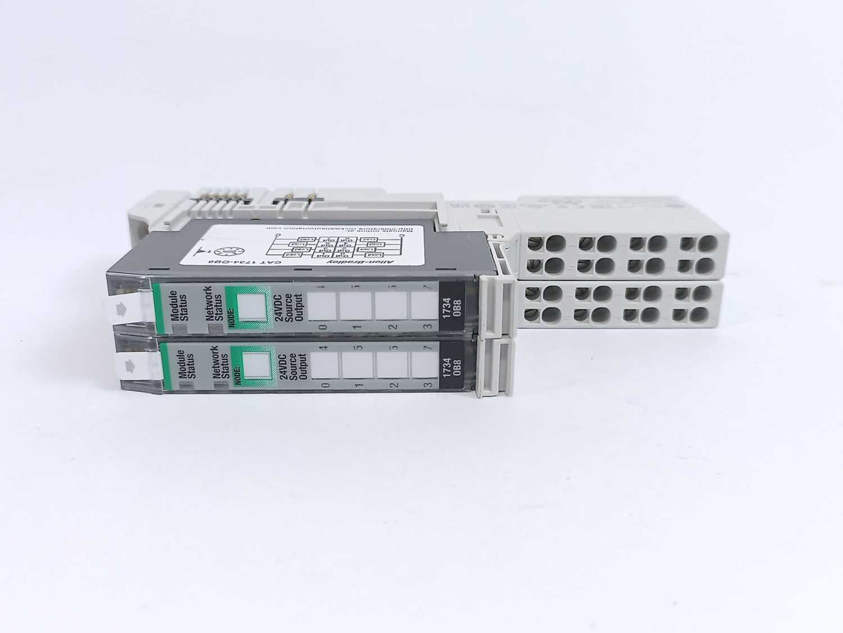 AB 1734-OB8 POINT I/O 8 Point Digital Output Module, w/ 1734-TOP, Batch of 2 pcs