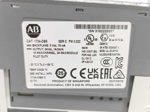 AB 1734-OB8 POINT I/O 8 Point Digital Output Module, w/ 1734-TOP, Batch of 2 pcs