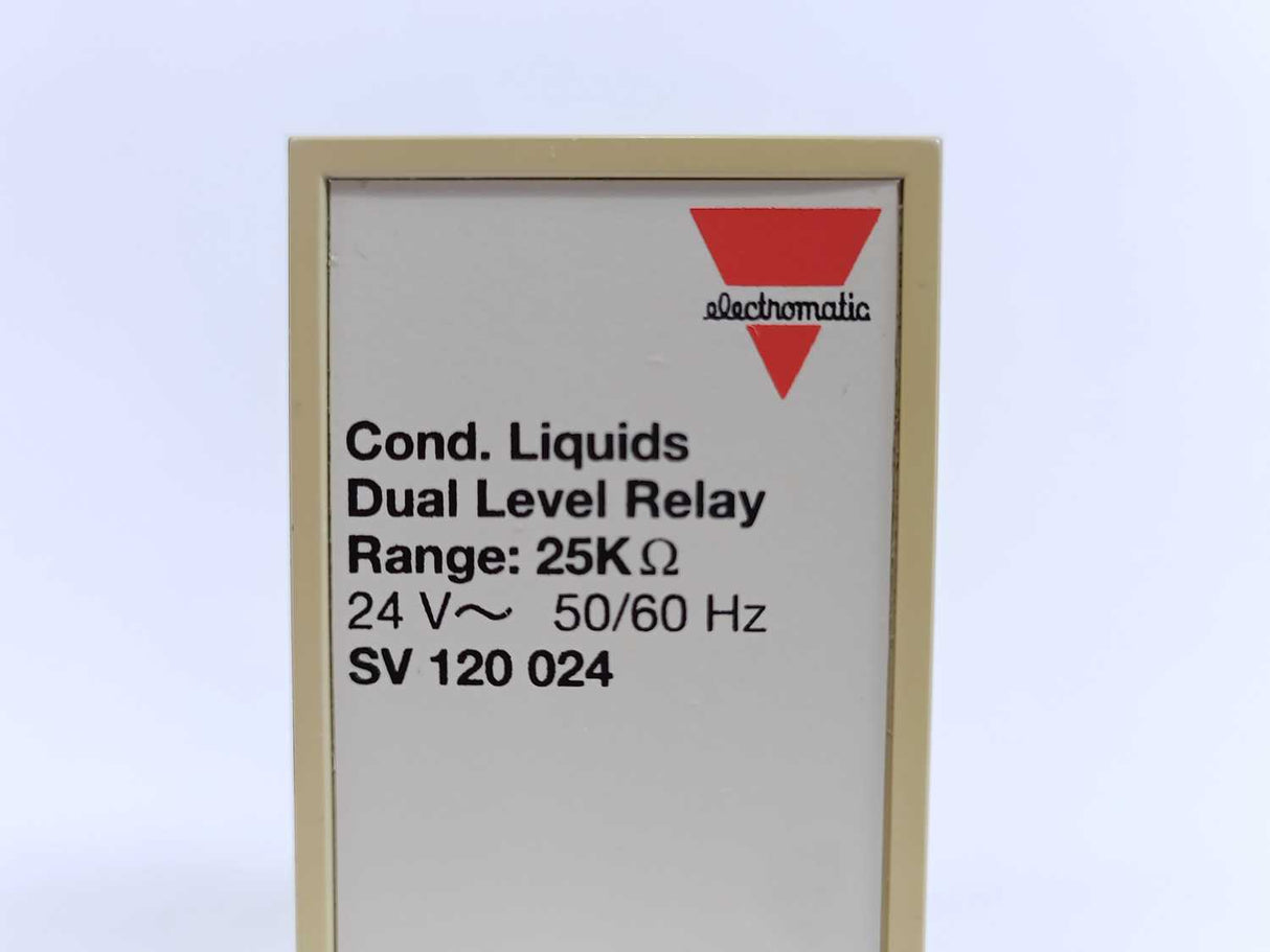 Electromatic SV 120 024 Cond. Liquids Dual Level Relay, Range 25K, 24V, 50/60Hz