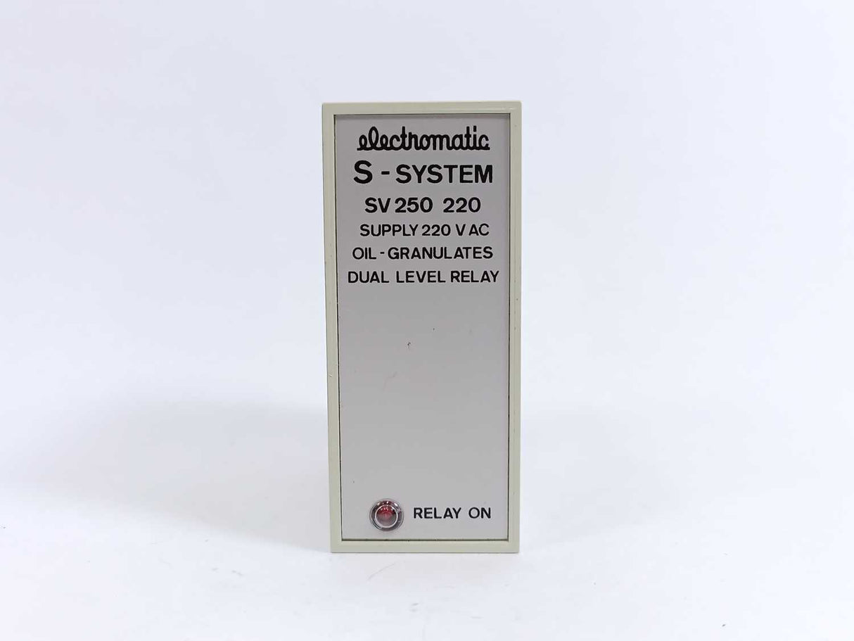 Electromatic SV250 220 Oil - Granulates Dual Level Relay