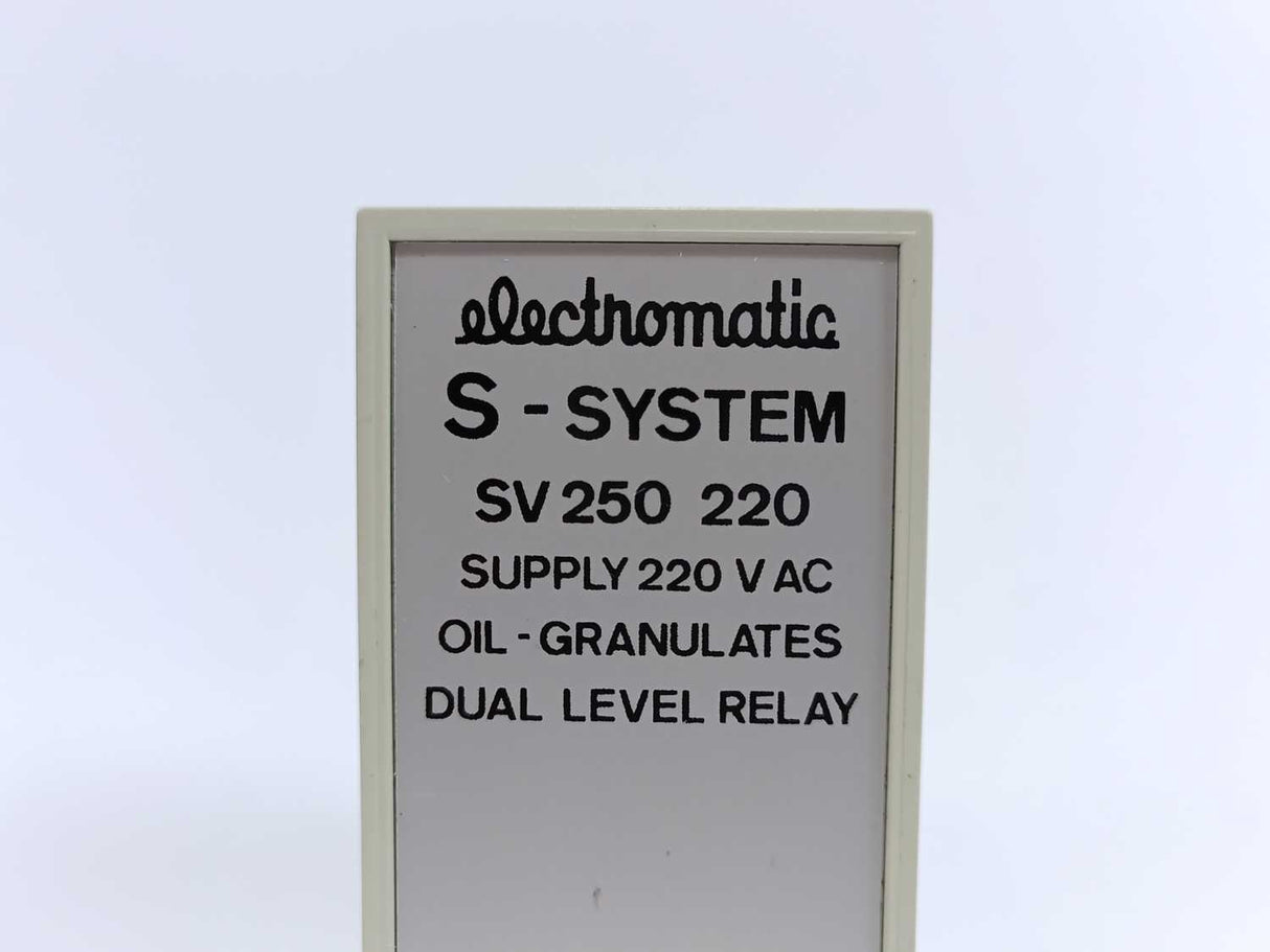 Electromatic SV250 220 Oil - Granulates Dual Level Relay