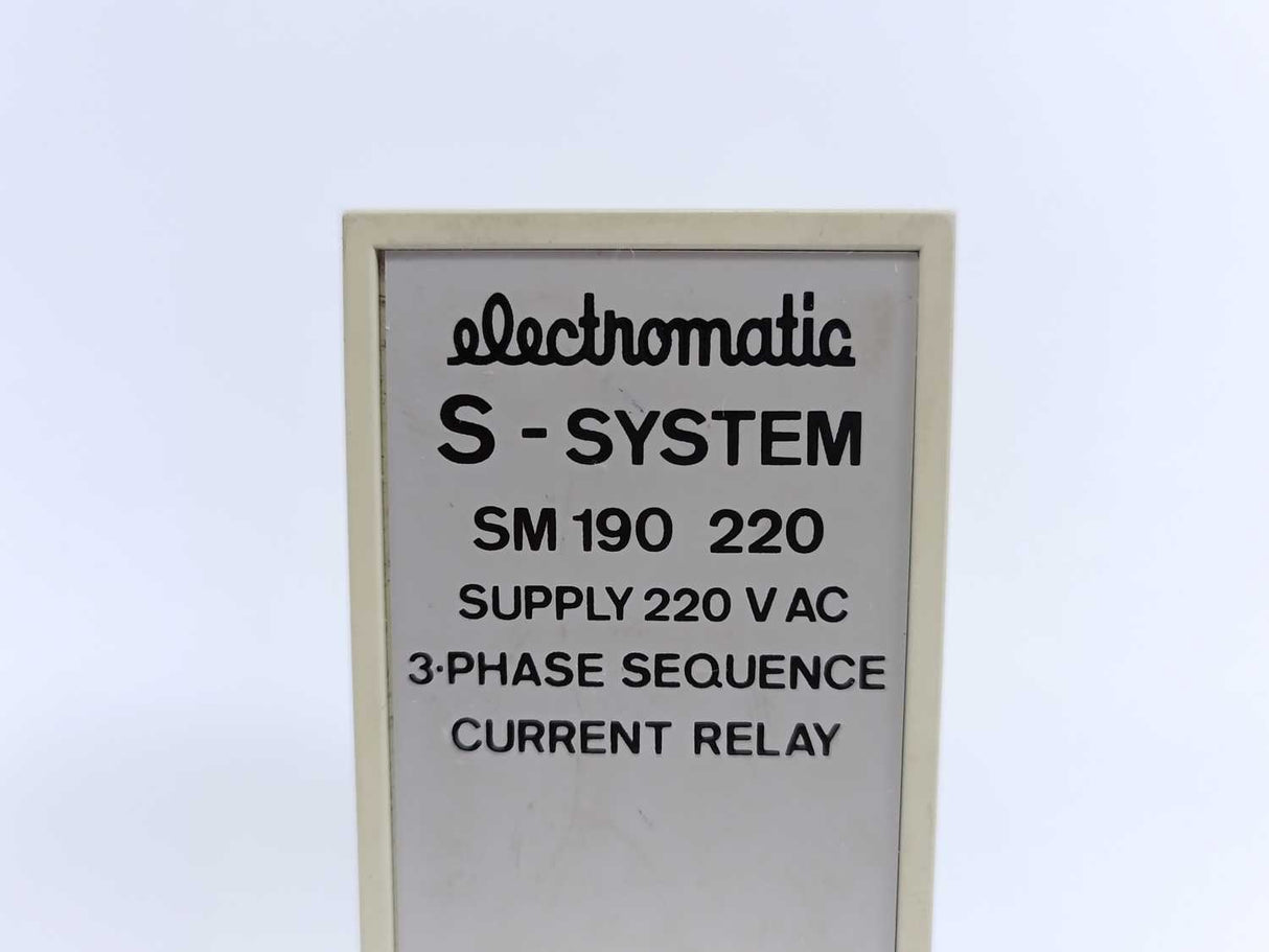 Electromatic SM 190-220 Current Relay 220Vac