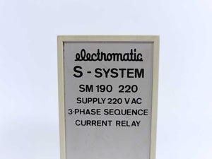 Electromatic SM 190-220 Current Relay 220Vac