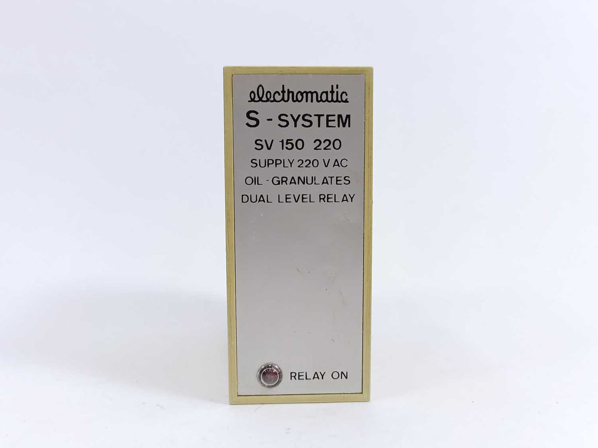 Electromatic SV 150 220 Oil Granulates Dual Level Relay