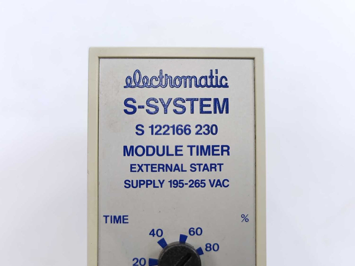Electromatic S 122 166 230 Module Timer External Start, Supply 195-265Vac