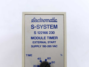 Electromatic S 122 166 230 Module Timer External Start, Supply 195-265Vac