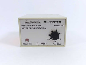 Electromatic MB 135 220 Delay On Release After Deenergisation