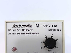 Electromatic MB 135 220 Delay On Release After Deenergisation