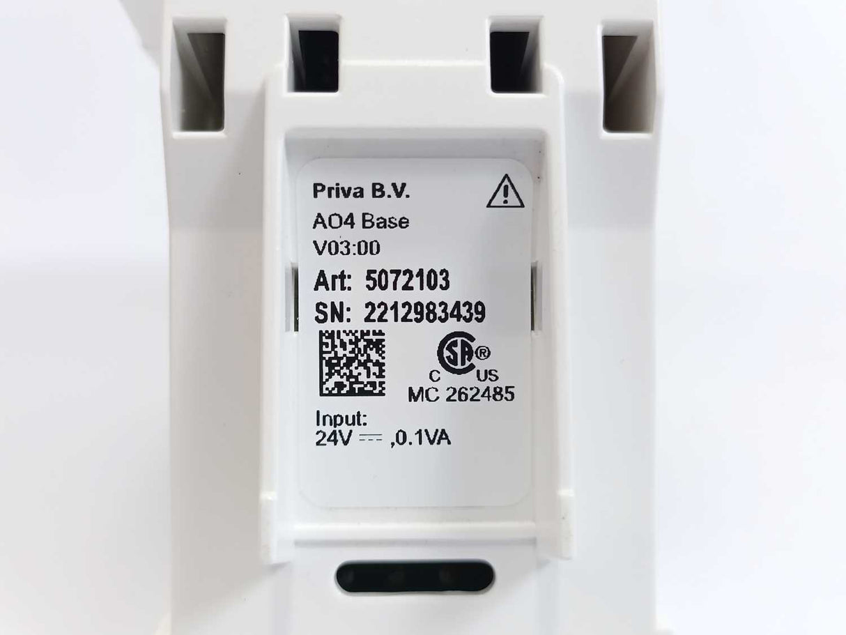 PRIVA 5072003 AO4 Analog Output Module w/ 5072103 AO4 Base