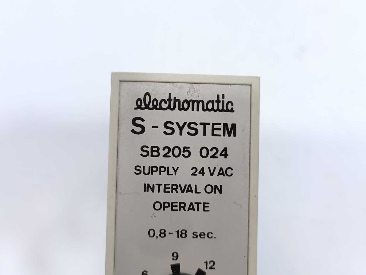 Electromatic SB 205 024 S-System Interval on Operate 0,8-18 sec.