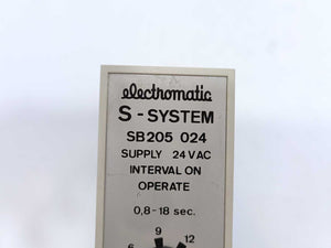 Electromatic SB 205 024 S-System Interval on Operate 0,8-18 sec.