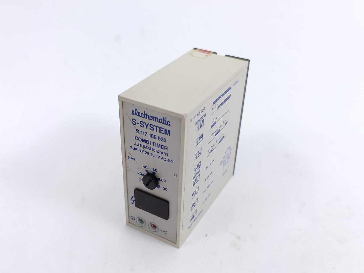 Electromatic S 117 166 920 Combi Timer. Automatic Start Supply 20-265 V AC-DC