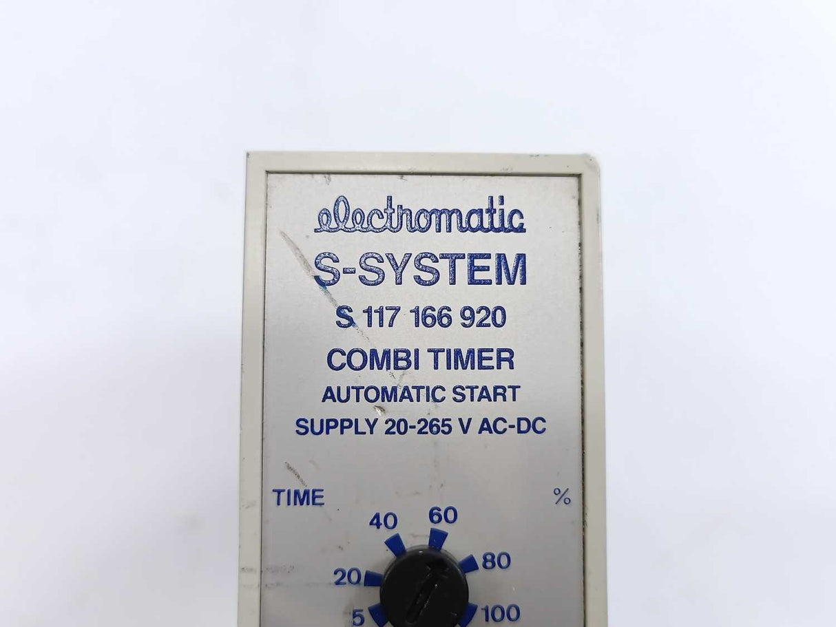 Electromatic S 117 166 920 Combi Timer. Automatic Start Supply 20-265 V AC-DC